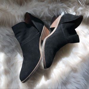 Black Suede Lucky Brand Booties